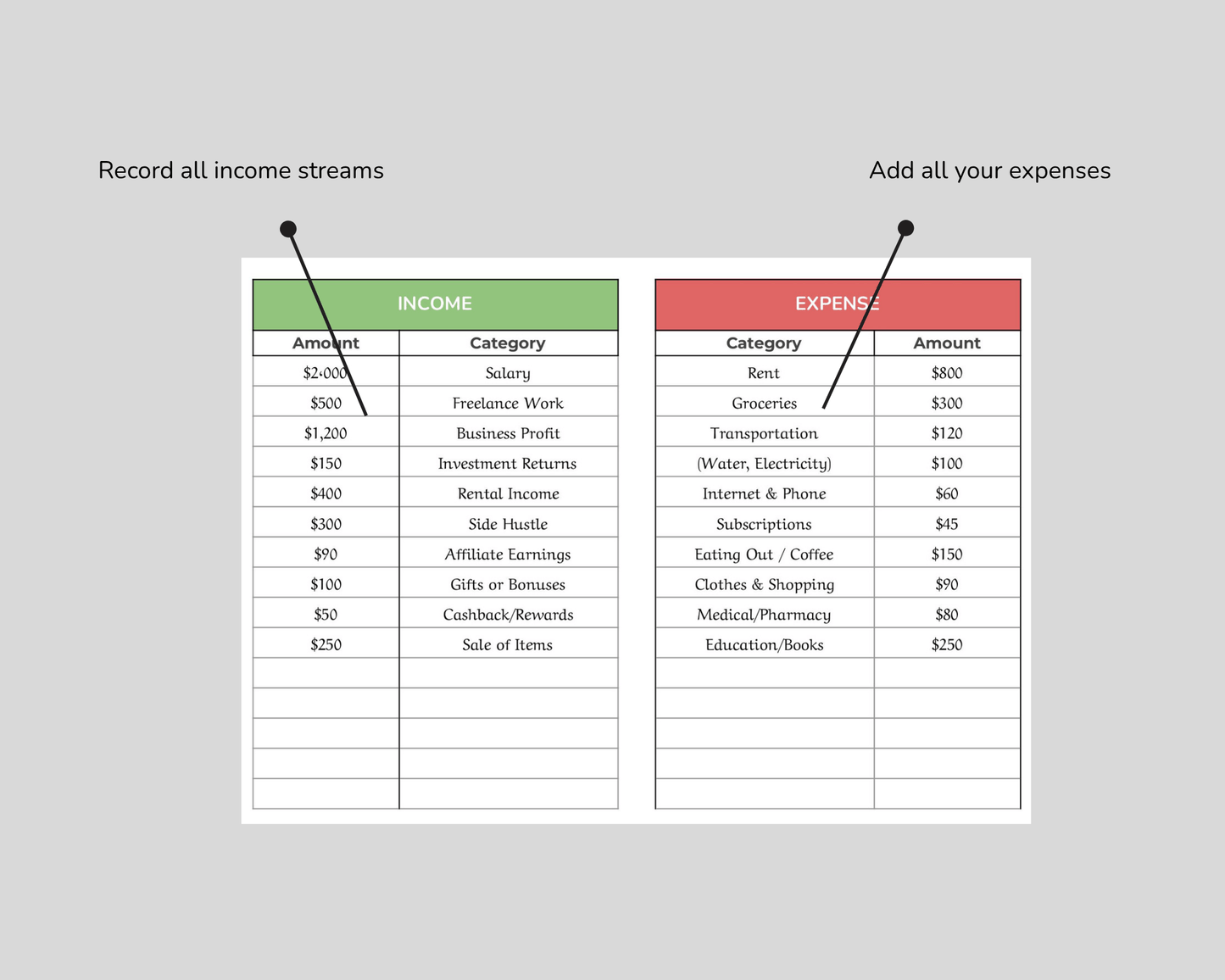 Income & Expense Tracker