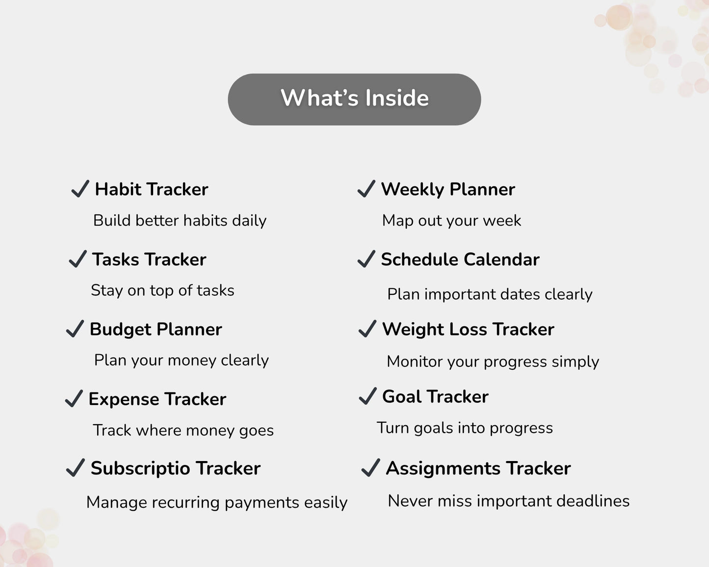 All-in-One Life Planner Spreadsheet