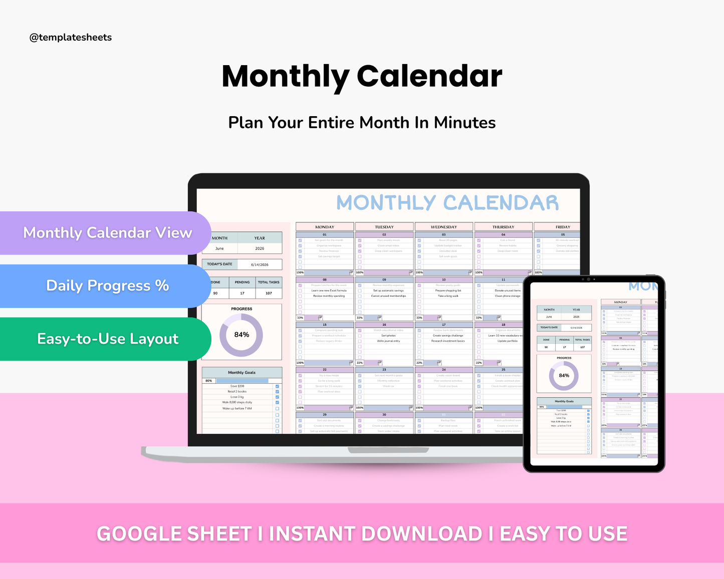 Monthly Calendar