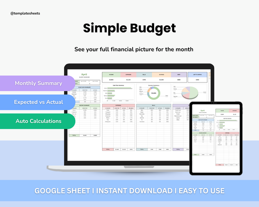 Simple Budget Spreadsheet
