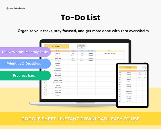 To-Do List Spreadsheet