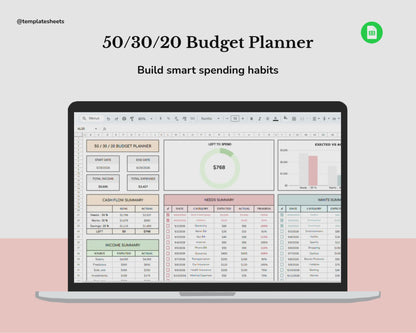 50/30/20 Budget Planner