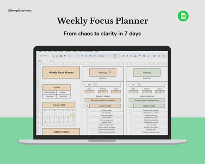 Weekly Focus Planner